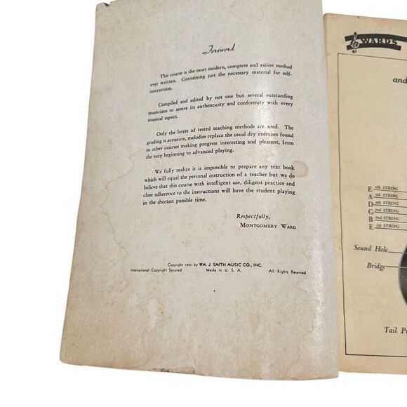 Modern Home Study Course Spanish Guitar Book By Geo Roberts 1941 Montgomery Ward - Picture 4 of 5